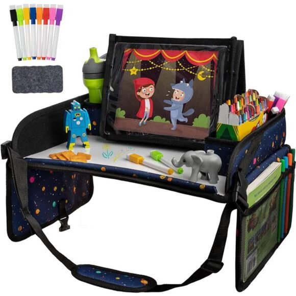 Car Seat Activity Tray - 600D Oxford Cloth, Planets - Toddler LapLap Tray - Picture 1 of 7